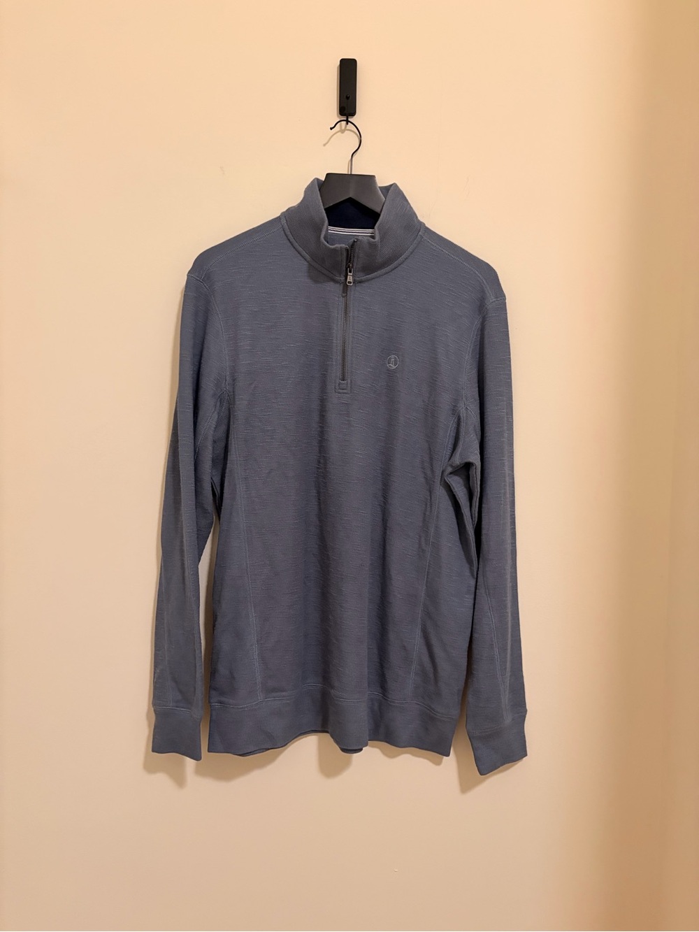 Lands' End Men's Slate Blue Half-Zip Pullover